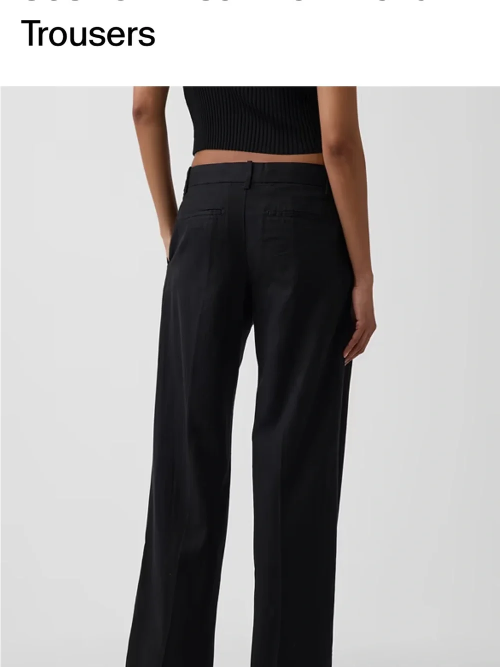 NWT Black Wide-Leg linen blend Women's Pants - Classic Tailored Style
